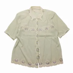ALBA ROSSA アルバロッサ インポートロッサ レース 刺? ブラウス トップス 半袖 42/M グリーン レディース 【中古】のサムネイル