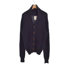 フレディ&グロスター FREDY&GLOSTER カーディガン ニット フロントボタン フロントポケット 無地 L 紺 ネイビー 221070NO ■ECC001のサムネイル