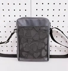 (1243)ハンドメイド＊ミニショルダー ジャガード 黒ハート