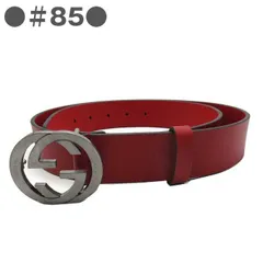 【新品】●GUCCI専用紙袋付き●グッチ 546389 BGH0N ベルト アパレル GUCCI SELLERIA INTERLOCKING G レザー アンティーク金具 ワイドベルト アウトレット メンズのサムネイル