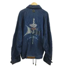 ランセル LANCEL デニムジャケット ジージャン インディゴ ブルー バック刺繍 襟付き 長袖 /PP ■GY99のサムネイル