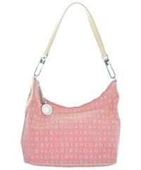 値下げ！BVLGARI 円筒形ハンドバッグ ベージュ - メルカリ