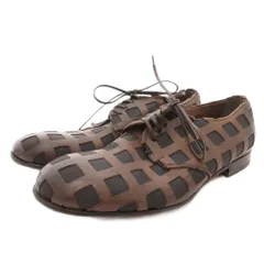 アンドドルチェ&ガッバーナ ドルガバ & DOLCE&GABBANA ダービーシューズ レースアップ ネット レザー バイカラー 5.5 茶 ブラウン 黒 ブラック /FF ■GY47のサムネイル