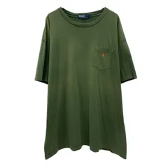 90s POLO by RALPH LAUREN 半袖 ロゴTシャツ 3XB カーキ ポロバイラルフローレン プルオーバー 90年代 ポニー刺繍 夏物 a805-5731