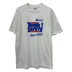 90s USA製 Hanes 半袖 プリントTシャツ XL ホワイト ヘインズ プルオーバー 90年代 コットンポリ ビッグプリント 夏物 a805-5745のサムネイル