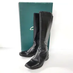 【中古品】Clarks クラークス LEATHER LONG BOOTS 0525 レザー ロングブーツ シューズ 靴 【167-250701-as-03-izu】