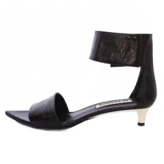ジルサンダー JIL SANDER アンクルストラップサンダル ローヒール レザー 35 黒 JS36138A /BMのサムネイル