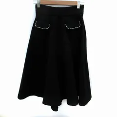 ルルロジェッタ ルールロジェット leur logette フレアスカート ロング丈 ビジュー フェイクパール 1 黒 ブラック /SM10のサムネイル