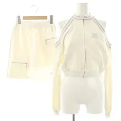 ダーリッチ Darich 24SS オープンショルダージャージー ジップアップ スカート ミニ 台形 セットアップ F ホワイト /HK ■OSのサムネイル