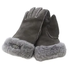 アグ オーストラリア UGG australia Genuine Shearling & Leather Trim Gloves 手袋 シープスキン M グレー /TK ●Dのサムネイル