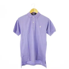 ポロ バイ ラルフローレン Polo by Ralph Lauren ポロシャツ 半袖 鹿の子 ポニーロゴ刺繍 M 紫 パープル ラベンダー /CK3のサムネイル
