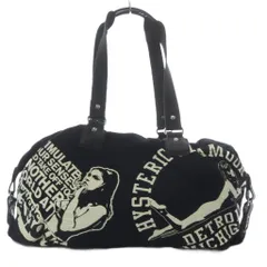 ヒステリックグラマー HYSTERIC GLAMOUR 歴代ヒスガール ボストンバッグ ハンドバッグ キャンバス ブラック /YO25のサムネイル