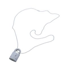 CHROME HEARTS パドロックフレアニー ラバーネックレス グレー - メルカリ