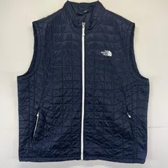 古着 ザ・ノースフェイス THE NORTH FACE ベスト フルジップ ワンポイントロゴ 中綿 キルティング 2XL  ネイビー系 メンズ
