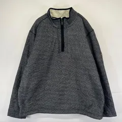 古着 オービス ORVIS ニット アウトドア ハーフジップ トレーナー 袖ロゴ ワンポイントロゴ 大きいサイズ 2XL  ブラック系 メンズのサムネイル