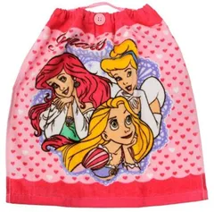 ディズニープリンセス　おりこうタオル キャラクター タオルエプロン  ループタオル  ゴム付き