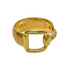 GUCCI グッチ スカーフリング 30号以上 ベルトデザイン ゴールド