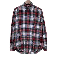 【中古】　POLO RALPH LAUREN　チェックシャツ　長袖　シャツ　トップス　ボタンダウン　ワンポイント　ブランドロゴ　スモールポニー　刺しゅう　古着　/1552