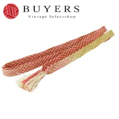 【中古】 帯締め 夏物 正絹(金銀糸除く) ピンク ホワイト ゴールド グリーン 平組紐 小物 和装 呉服 和服 きもの レディース 女性