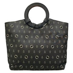 美品 ハンティングワールド サークルハンドル トート ネイビー 
