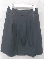 ◇ ELLE エル 膝丈 台形 スカート 38 ブラック * 1002799891714 【中古】 【1002799891714】のサムネイル