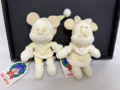 ☆DISNEYLAND ミッキーミニー クリスマス ペア ぬいぐるみ ホワイト☆