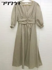 ◇ fifth フィフス 長袖 ロング ワンピース サイズM ベージュ レディース 【中古】 【1103230009511】