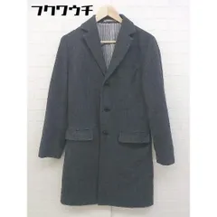 ■ SHIPS JET BLUE シップスジェットブルー 長袖 チェスターコート サイズS ダークグレー メンズ 【中古】 【1104260006068】のサムネイル