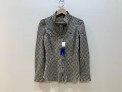 BURBERRY BLUE LABEL バーバリーブルーレーベル フリルシャツ 長袖ブラウス サイズ38 ノバチェック 未使用タグ付 レディース E1M70-310-45