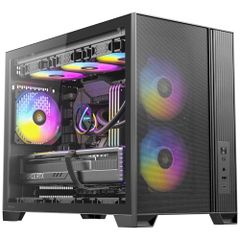 Antec FLUX PCケース ブラック ウォールナット ミドルタワー - メルカリ