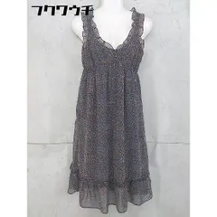 ◇ Ray BEAMS レイ ビームス 総柄 ノースリーブ 膝丈 ワンピース ネイビー マルチ レディース 【中古】 【1104280004389】のサムネイル