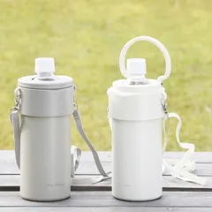 ペットボトルクーラー 保冷 500ml 670ml クールストレージ 肩ひも付 （ ペットボトル専用 ペットボトルホルダー ペットボトルケース ステンレス クーラー カバー ケース ボトル ホルダー おしゃれ 肩紐 肩ひも ペットボトル )のサムネイル