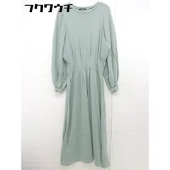 ◇ w closet ダブルクローゼット ウエストゴム 長袖 ロング ワンピース サイズF グリーン レディース 【中古】 【1104280009582】のサムネイル