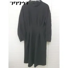 ◇ Simplicite バックジップ　ハイネック　　 長袖 膝下丈 ワンピース ブラック　グレー レディース 【中古】 【1105260008113】のサムネイル
