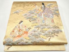 瀞本金箔袋帯 ながしま帯 未仕立て 未使用 東海道五十三次 西陣 長嶋成 