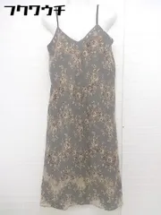 ◇ natural couture ナチュラルクチュール レース キャミソール ロング ワンピース サイズF グレー ベージュ レディース 【中古】 【1105310023974】のサムネイル
