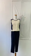 JILL by JILL STUART ネイビー レース ノースリーブ オールインワン 206のサムネイル