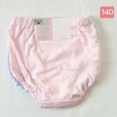 (j-39)【140】【2枚組】女児ショーツ　140  女児　下着　女の子　ショーツ　綿ショーツ　綿100　コットン　小学生下着　かわいい　ショーツ　ケーキ　リボン　スイーツ