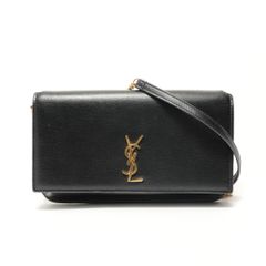YSL イヴサンローラン チェーンショルダーバッグ リップ柄 ブラック系 
