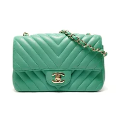 CHANEL シャネル ショルダーバッグ 24番台 2017-2018 シェブロン Vステッチ【中古】