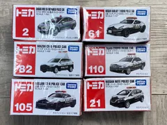 トミカ　警察車両6個まとめ売り　パトカー(クラウン.GTR.フェアレディZ.ノート.CX-5) 覆面パトカー　26WK0864のサムネイル