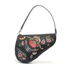 Christian Dior クリスチャンディオール ショルダーバッグ サテン 刺繍 ミニ サドル【中古】のサムネイル