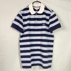 US・Sサイズ LACOSTE ラコステ ボーダー ポロシャツ  PH4227 ネイビー系