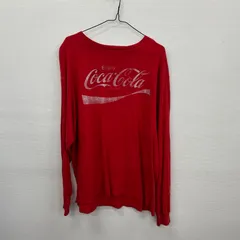 Y595 CocaCola ロンT XL 赤 ロゴプリント コカコーラ 古着卸 アメリカ仕入のサムネイル