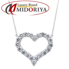 TIFFANY&Co. ティファニー センチメンタルハート ネックレス ラージ ダイヤモンド Pt950プラチナ レディース/295496【中古】【BJ】