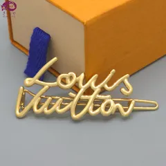 LOUIS VUITTON ルイヴィトン M03251 バレッタ･LV スクリプト ヘアアクセサリー 全長横7.15㎝ LVスクリプトのシグネチャー ゴールドカラーメタル 箱 LE2285 イタリア製 現行品のサムネイル