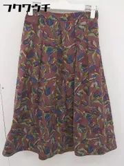 ◇ mysty woman ミスティウーマン 総柄 ロング ギャザー スカート サイズF ブラウン系 マルチ レディース  【中古】 【1203070003417】のサムネイル