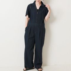RITA ROW ネイビー ジャンプスーツ フリーサイズ - メルカリ