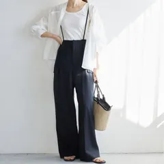 SLOBE IENA (スローブイエナ) コットンリネンサロペット 23030912606040 ネイビー 36