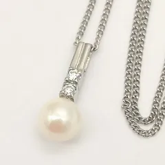 【美品】三菱マテリアル　パールネックレス　SILVER　シルバー925　6mm　1.9gのサムネイル